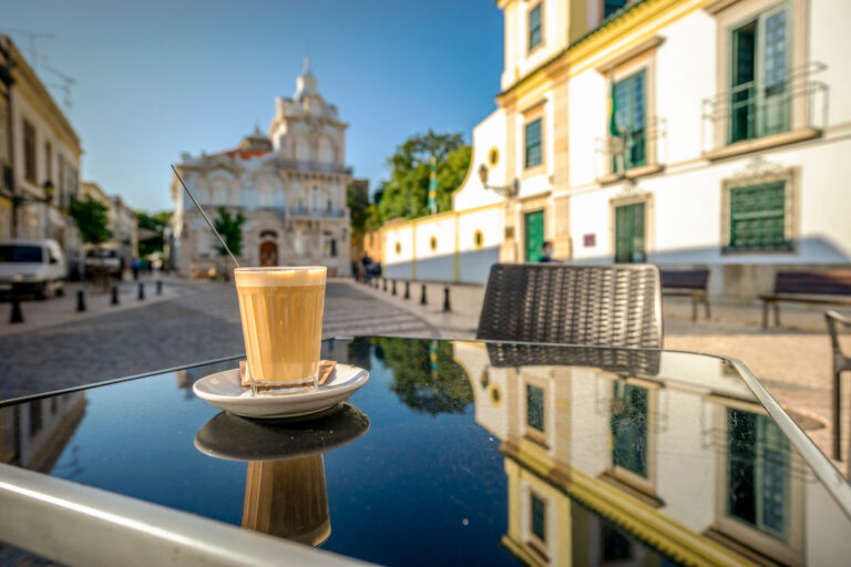 Galão: The Definition and Meaning galao coffee and view of the belmarco mansion