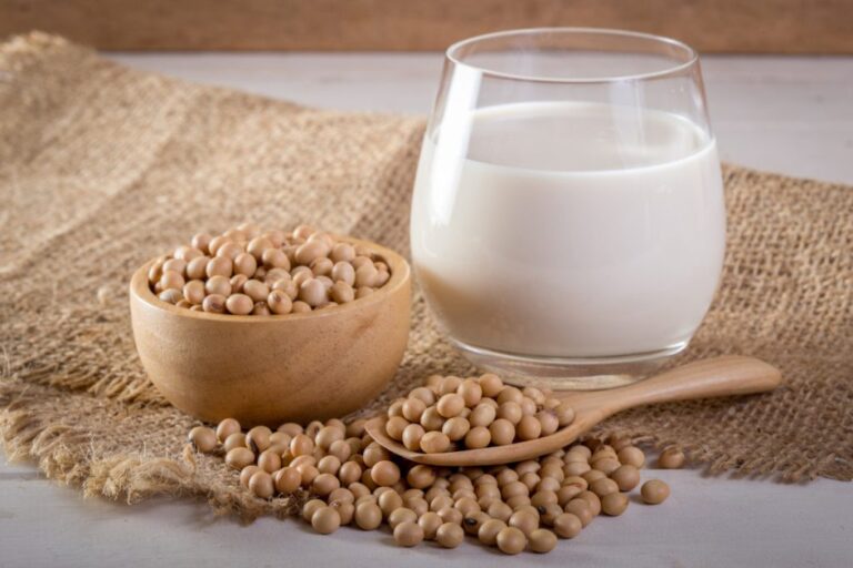 soy milk and soy beans