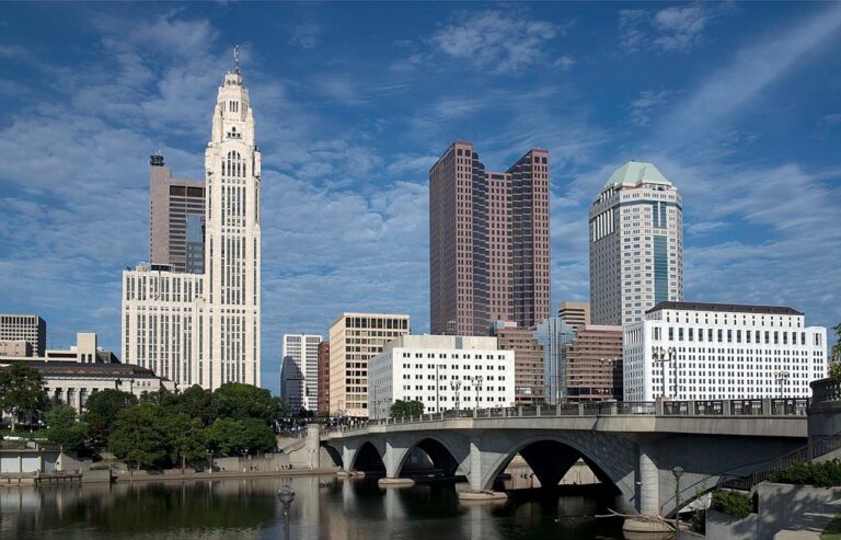 Columbus Ohio city urban skyline