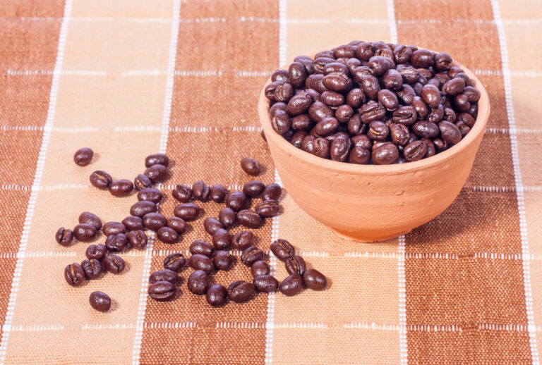 Peaberry Coffee Beans in a Bowl