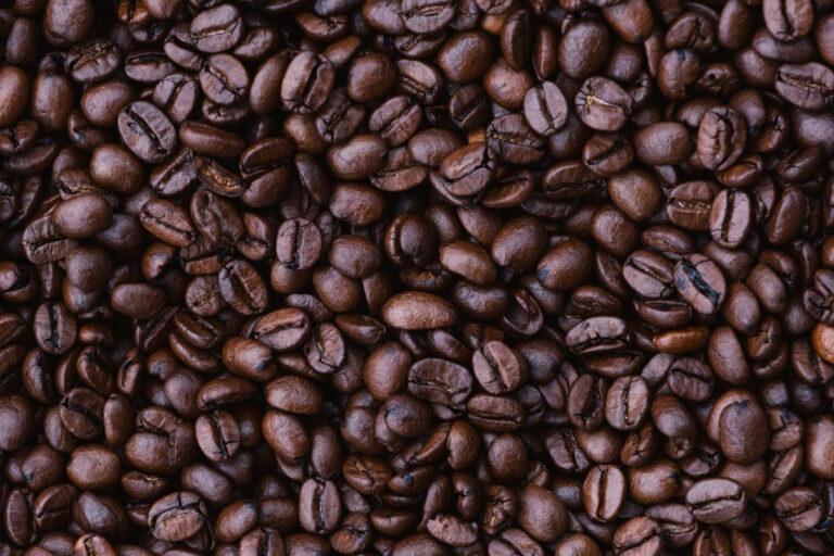 dark roasted coffee bean background